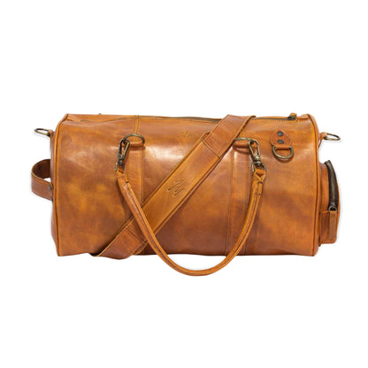 MOSVARTI Maletas Maleta Piel Genuina con Gps mod. New York Jr. Duffle (krak Crazy Amarillo)