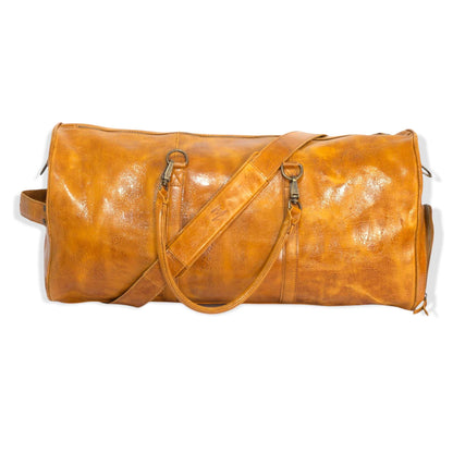 MOSVARTI Maletas Maleta Piel Genuina con Gps mod. New York Jr. Duffle (krak Crazy Amarillo)