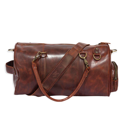 MOSVARTI Maletas Maleta Piel Genuina con Gps mod. New York Jr. Duffle (Pull up Crazy Shedron )