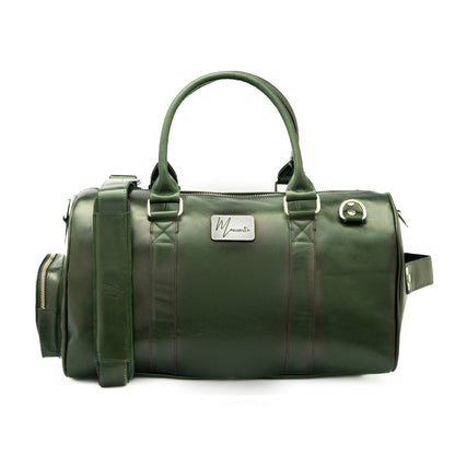 MOSVARTI Maletas Maleta Piel Genuina con Gps mod. New York Jr. Duffle (Pull Verde)