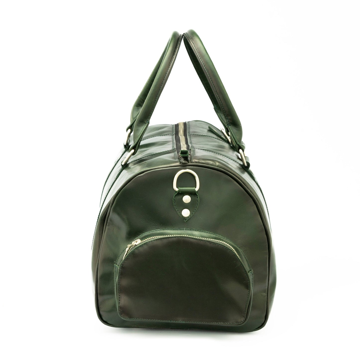 MOSVARTI Maletas Maleta Piel Genuina con Gps mod. New York Jr. Duffle (Pull Verde)