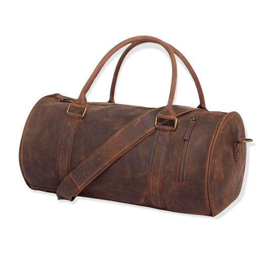 MOSVARTI Maletas Maleta Piel Genuina Mod. Duffle London Gym (Crazy Café)