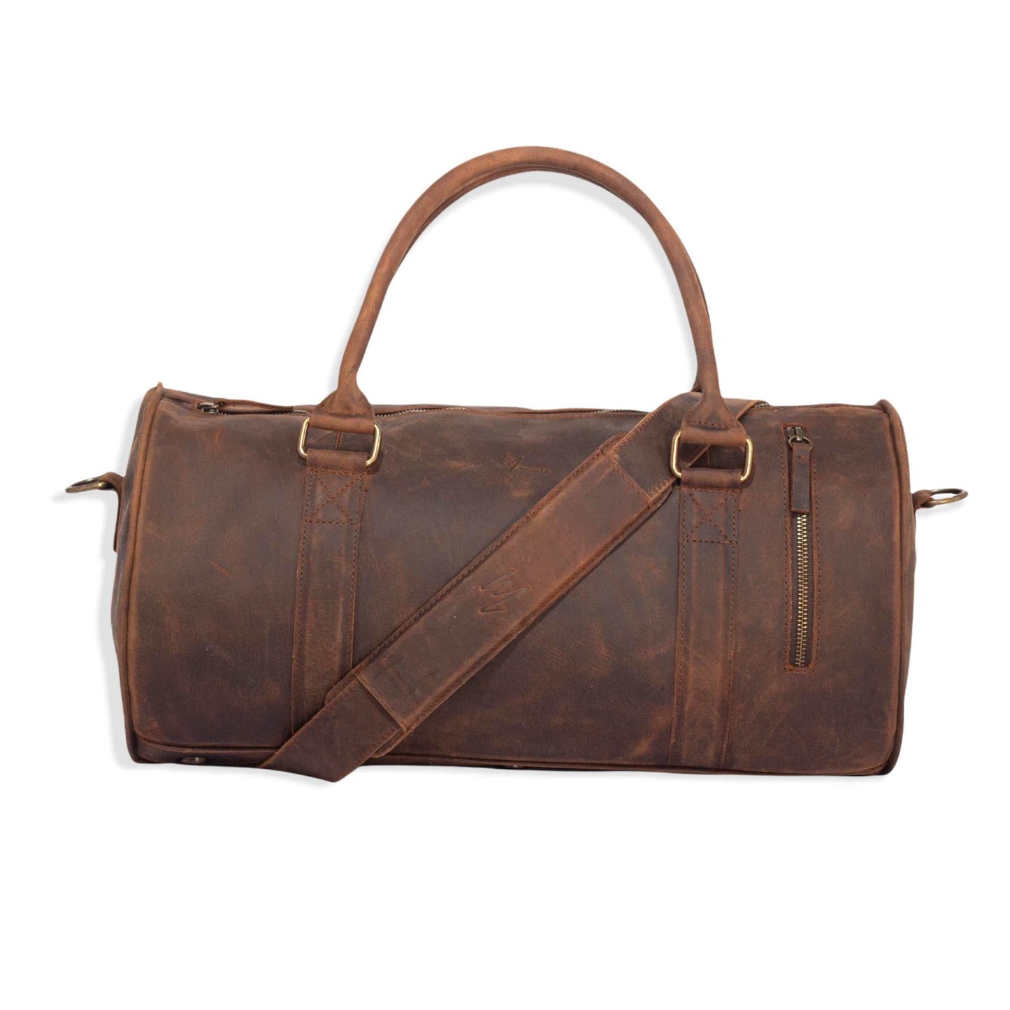 MOSVARTI Maletas Maleta Piel Genuina Mod. Duffle London Gym (Crazy Café)