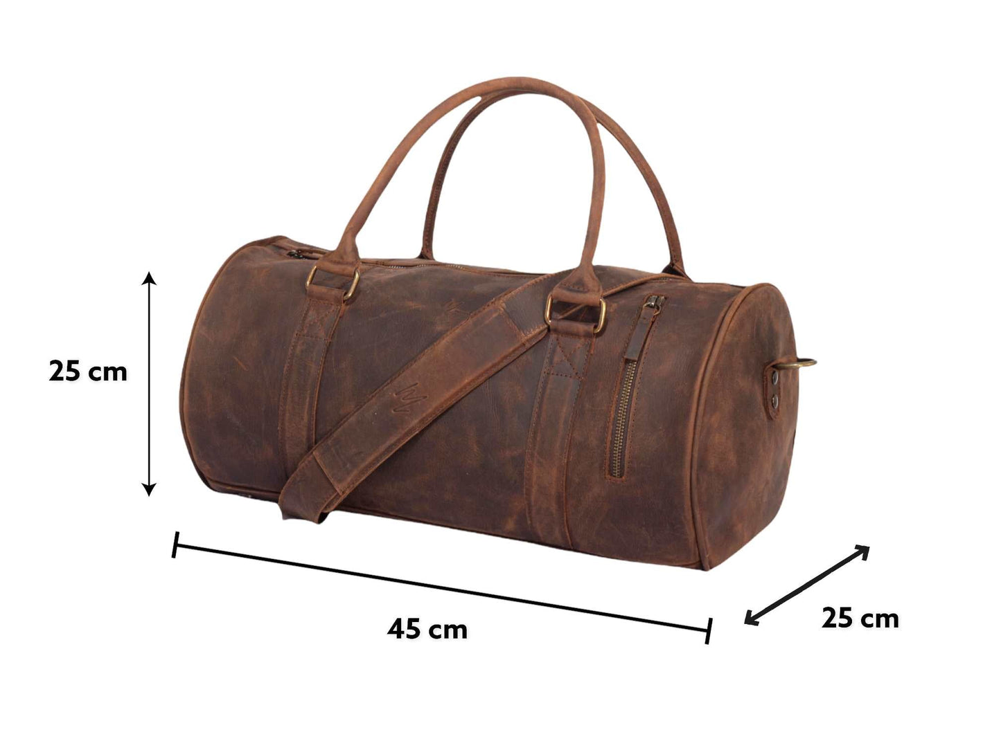 MOSVARTI Maletas Maleta Piel Genuina Mod. Duffle London Gym (Crazy Café)