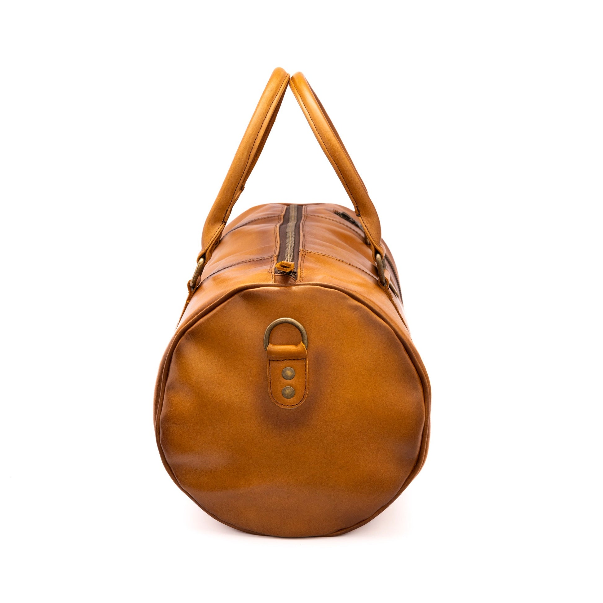 MOSVARTI Maletas Maleta Piel Genuina Mod. Duffle London Gym (Pull up Crazy Miel )