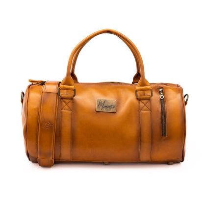 MOSVARTI Maletas Maleta Piel Genuina Mod. Duffle London Gym (Pull up Crazy Miel )