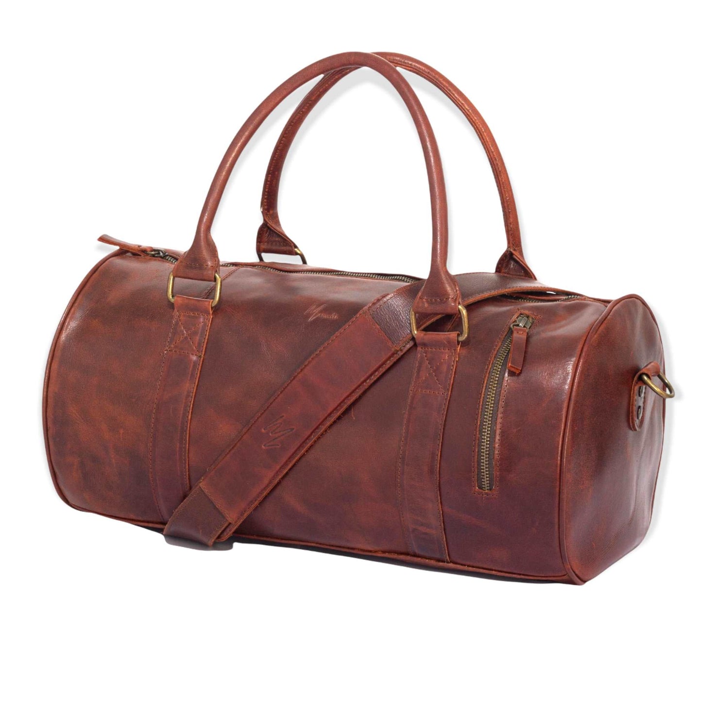 MOSVARTI Maletas Maleta Piel Genuina Mod. Duffle London Gym (Pull up Crazy Shedron )