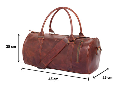 MOSVARTI Maletas Maleta Piel Genuina Mod. Duffle London Gym (Pull up Crazy Shedron )