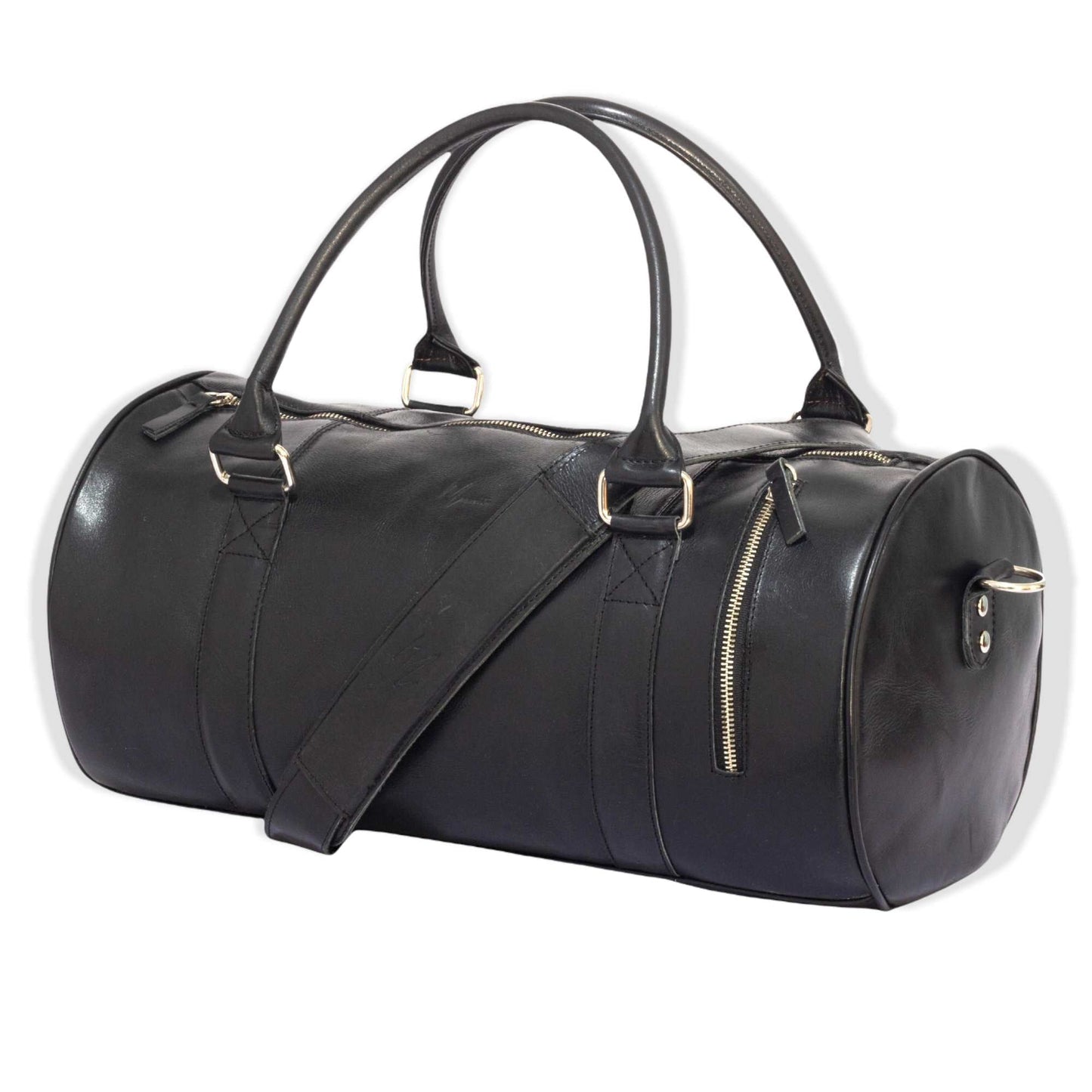 MOSVARTI Maletas Maleta Piel Genuina Mod. Duffle London Gym (pull up Negro)