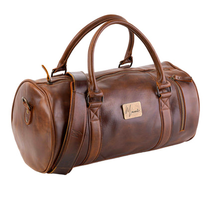 MOSVARTI Maletas Maleta Piel Genuina Mod. Duffle London Gym (Pull up Roble )