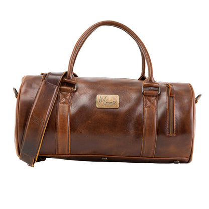 MOSVARTI Maletas Maleta Piel Genuina Mod. Duffle London Gym (Pull up Roble )