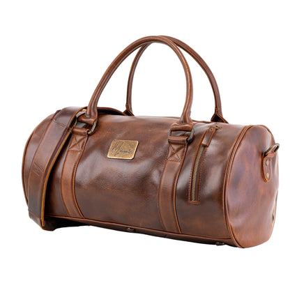 MOSVARTI Maletas Maleta Piel Genuina Mod. Duffle London Gym (Pull up Roble )