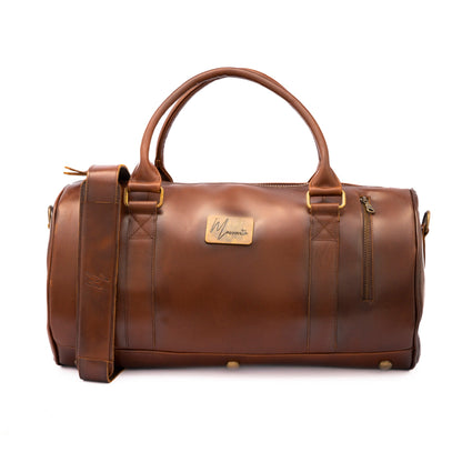 MOSVARTI Maletas Maleta Piel Genuina Mod. Duffle London Gym (Pull up Roble )