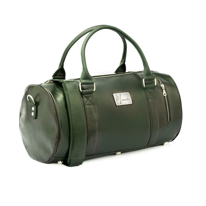 MOSVARTI Maletas Maleta Piel Genuina Mod. Duffle London Gym (Pull up Verde)
