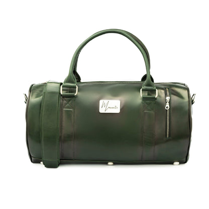 MOSVARTI Maletas Maleta Piel Genuina Mod. Duffle London Gym (Pull up Verde)