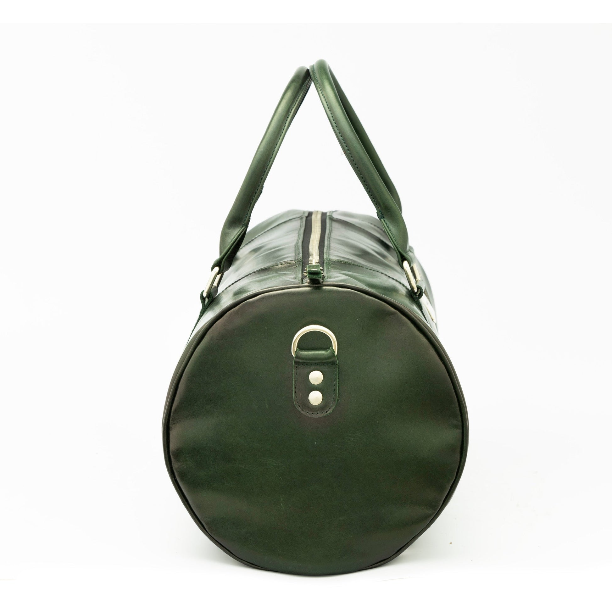 MOSVARTI Maletas Maleta Piel Genuina Mod. Duffle London Gym (Pull up Verde)
