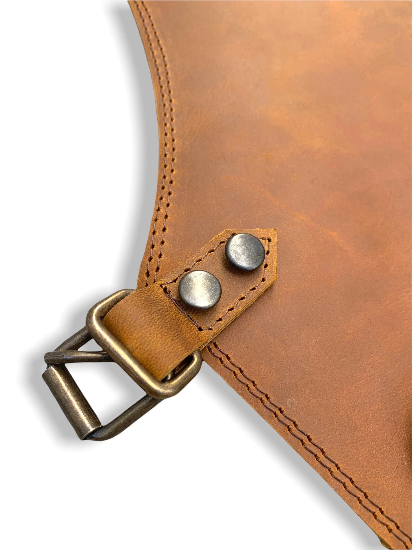 MOSVARTI Mandil Piel 100% Genuina Mandil Parrillero Cuero Genuino (Crazy Miel)