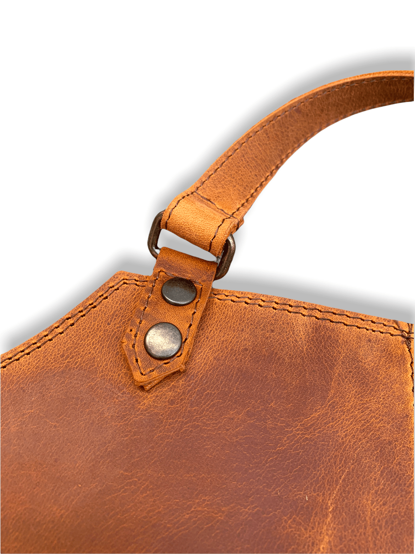 Mosvarti Mandil Piel 100% Genuina Mandil Parrillero Cuero Genuino (Crazy Naranja)