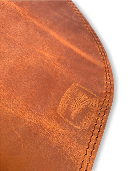 Mosvarti Mandil Piel 100% Genuina Mandil Parrillero Cuero Genuino (Crazy Naranja)