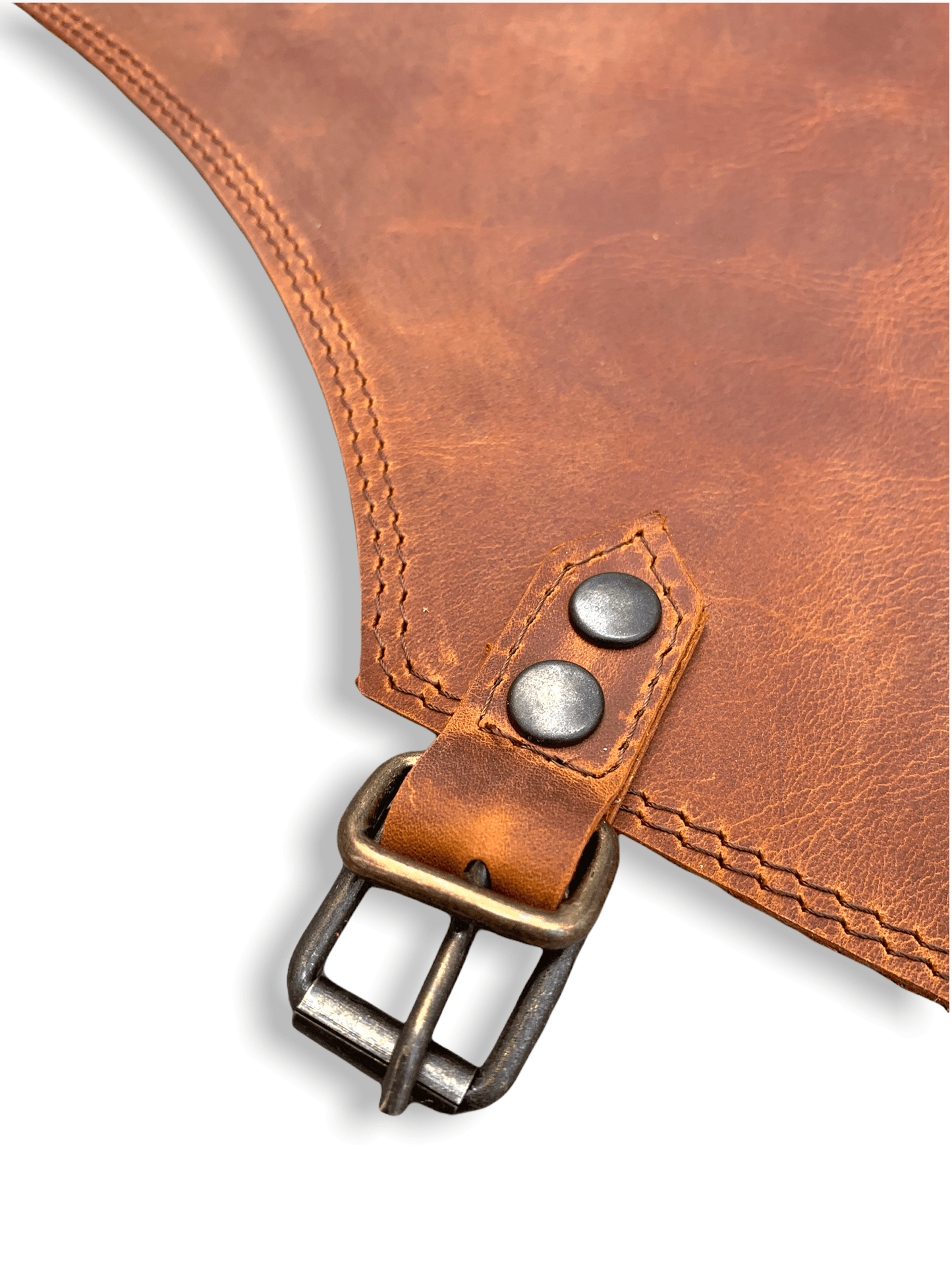 Mosvarti Mandil Piel 100% Genuina Mandil Parrillero Cuero Genuino (Crazy Naranja)