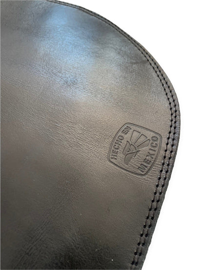 MOSVARTI Mandil Piel 100% Genuina Mandil Parrillero Cuero Genuino (NEGRO)