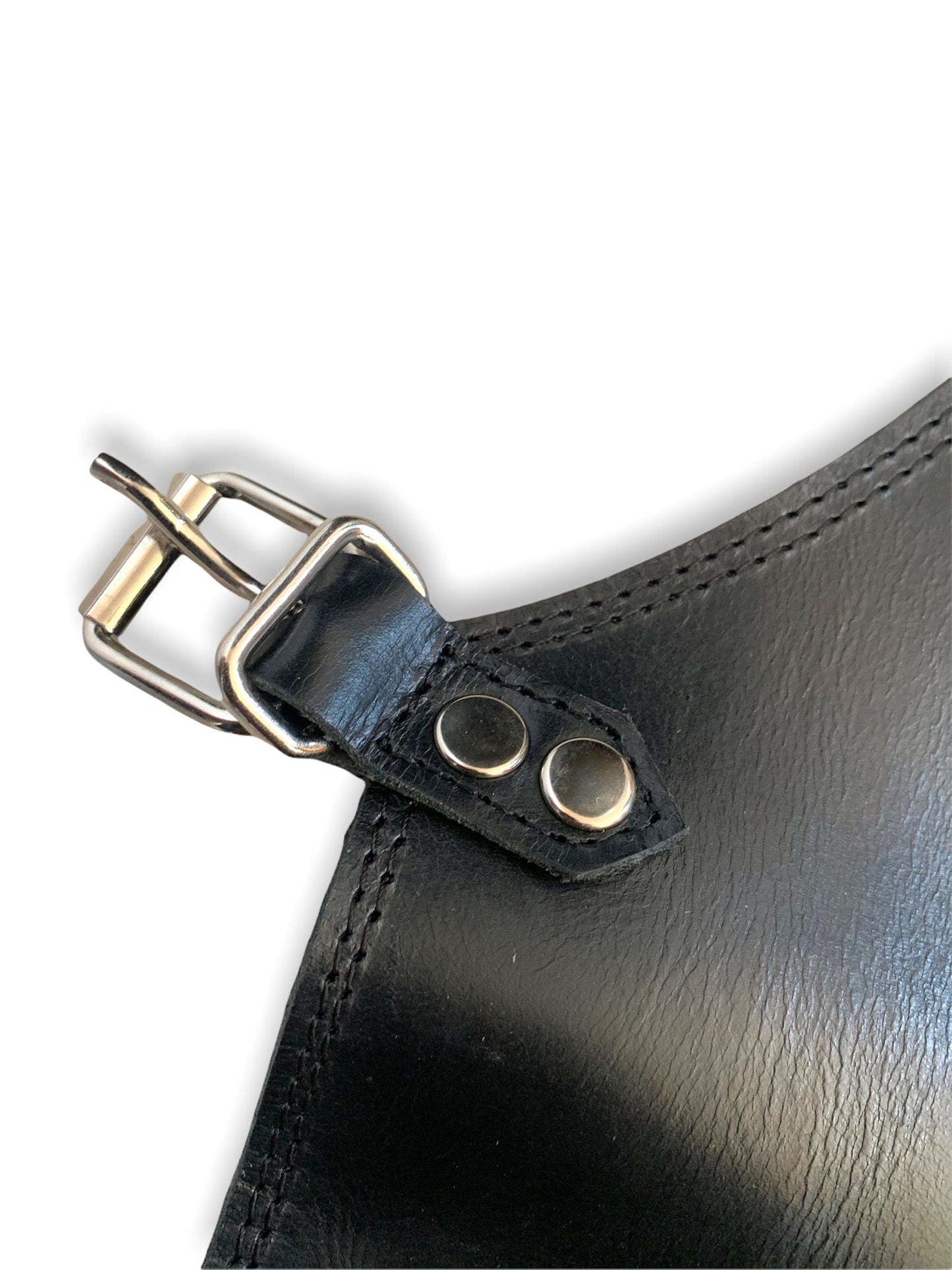 MOSVARTI Mandil Piel 100% Genuina Mandil Parrillero Cuero Genuino (NEGRO)