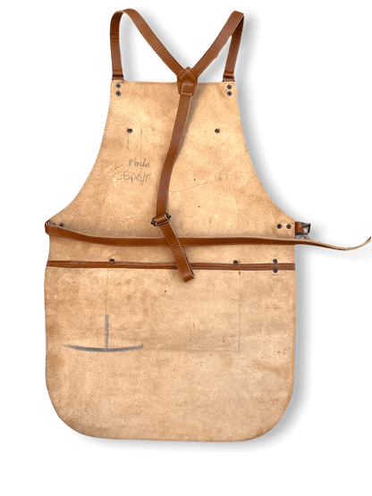 Mosvarti Mandil Piel 100% Genuina Mandil Parrillero Cuero Genuino (Pull up Miel)