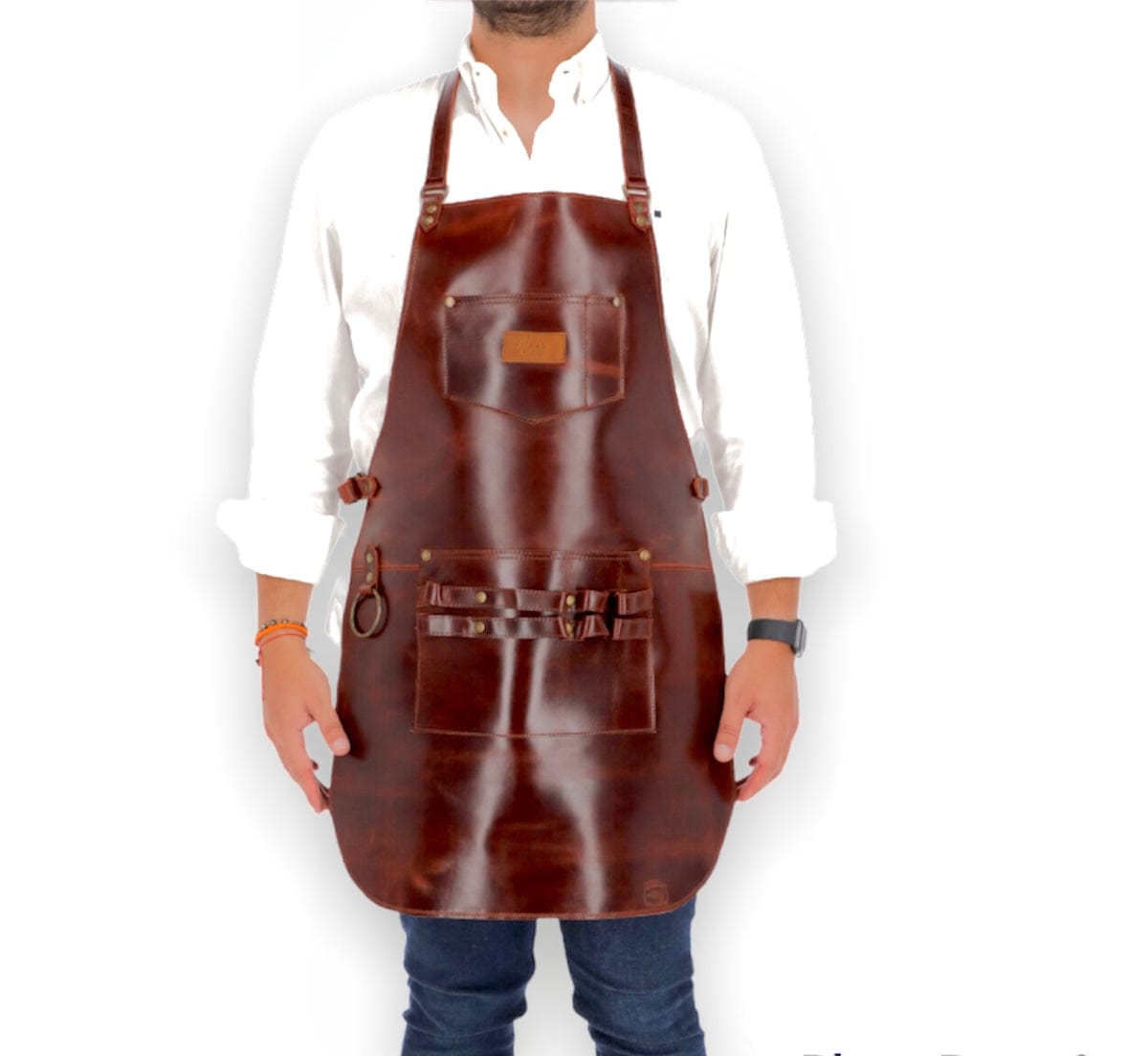 Mosvarti Mandil Piel 100% Genuina Mandil Parrillero Cuero Genuino (Shedron)