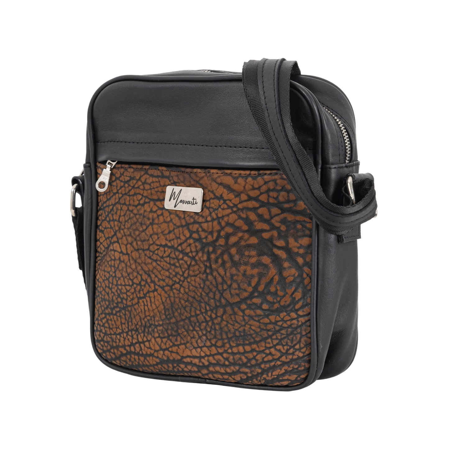 MOSVARTI Poncheras Bandolera Caballero Mod. India  Piel Bovino/Cuello De Toro cafe