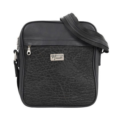 MOSVARTI Poncheras Copia de Bandolera Caballero Mod. India  Piel Bovino/Cuello De Toro Negro