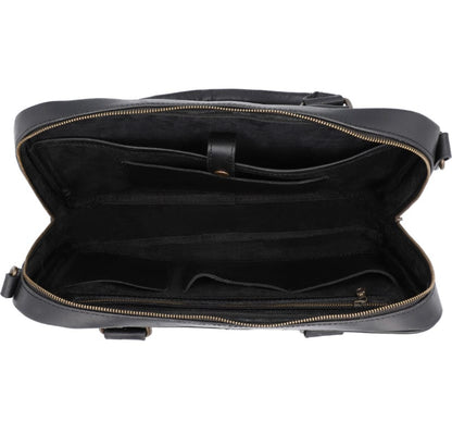 MOSVARTI Portafolio 100% Cuero Mod. Holmes ( Pull up Negro)