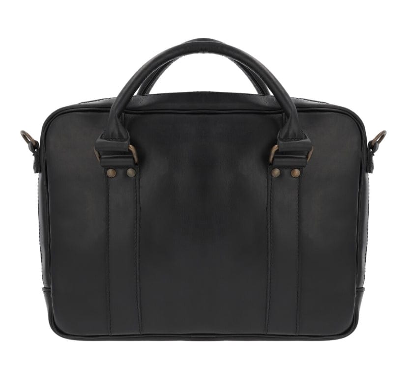 MOSVARTI Portafolio 100% Cuero Mod. Holmes ( Pull up Negro)