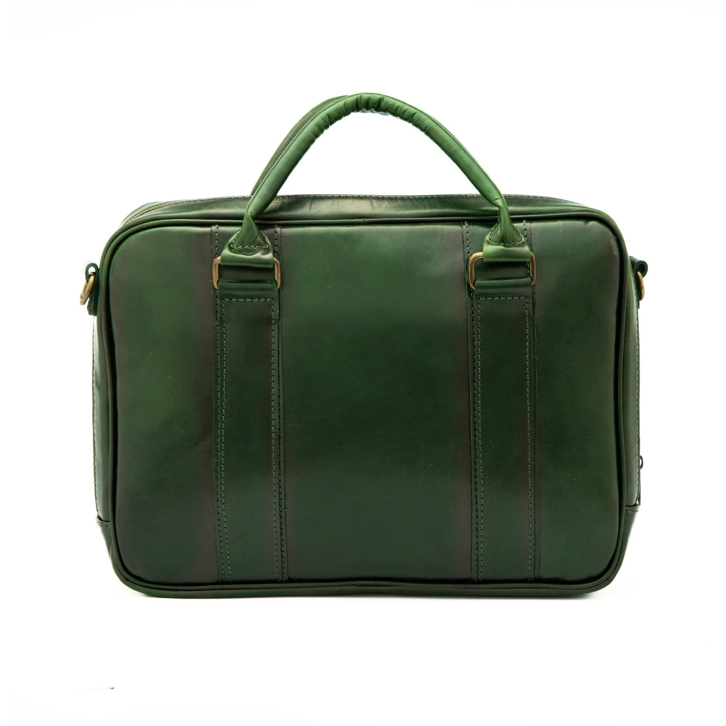 MOSVARTI Portafolios Portafolio 100% Cuero Mod. Holmes ( pull Verde)