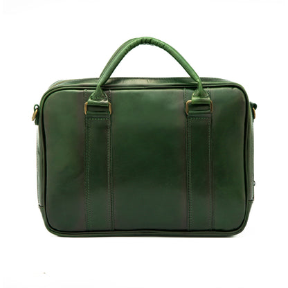 MOSVARTI Portafolios Portafolio 100% Cuero Mod. Holmes ( pull Verde)